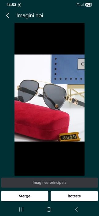 Ochelari de soare Gucci model 2026(husa, săculeț, toc, cutie, laveta,]