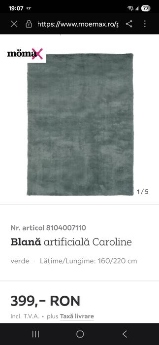 Covor  din blana artificiala Caroline