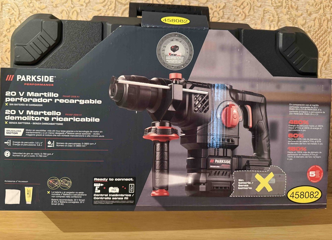 Перфоратор parkside performance x20 5.8j