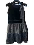 Rochie catifea neagra si lame auriu Dino e Lucia Paris măsura Xs