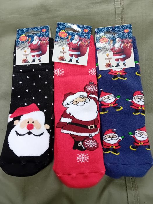 Коледни детски термо чорапи 14 см - за 2 години, 16 см - 3, 4 години,