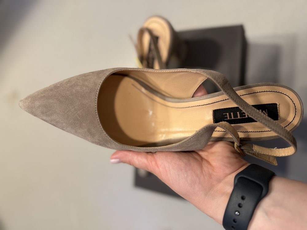 Pantofi Musette Nude, 40, piele intoarsa, fara defecte