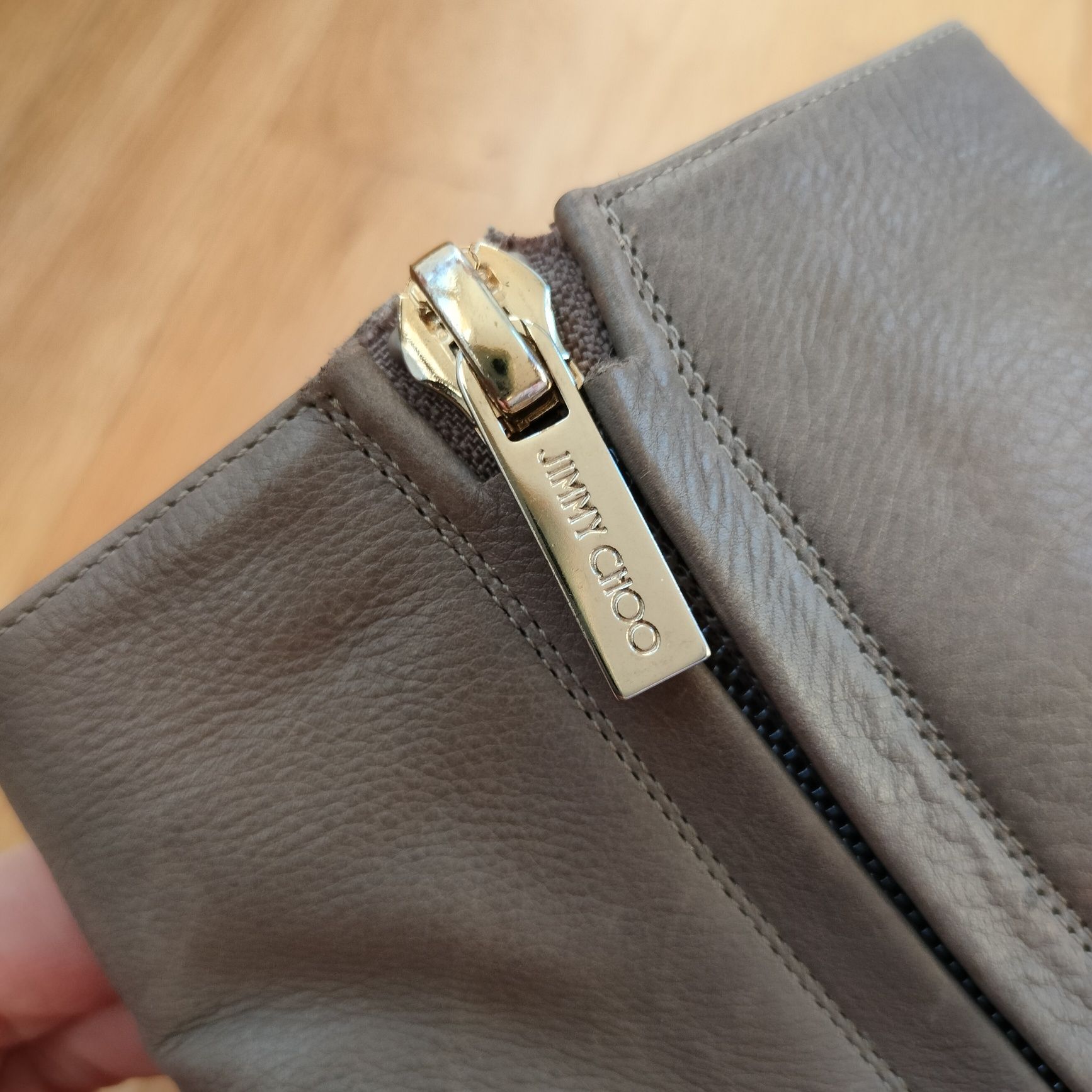 Оригинални JIMMY CHOO, номер 36,5, кожени боти/обувки, сиви