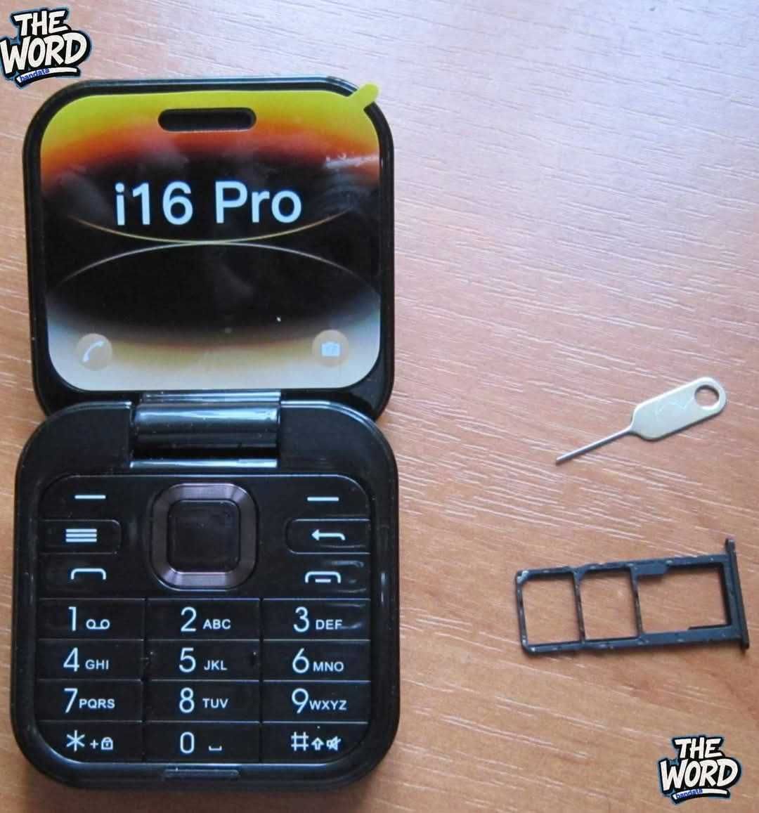 Сгъваем мобилен телефон i16 Pro – 2 SIM, камера, фенерче, FM радио