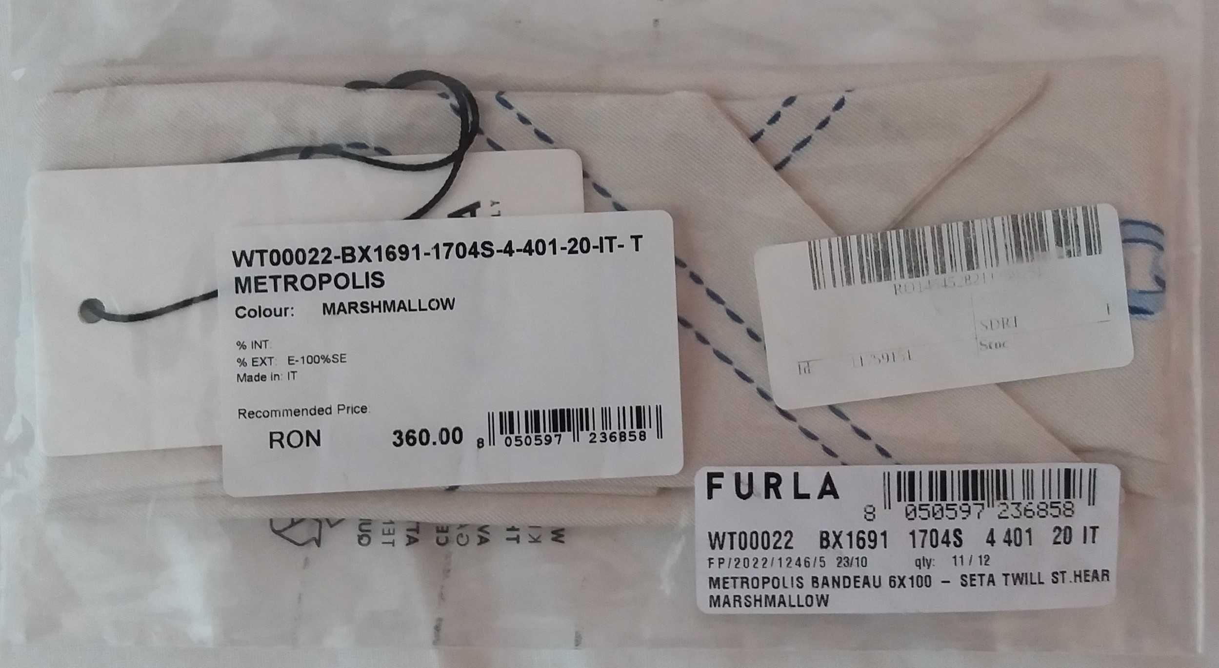Furla Metropolis Копринен шал с десен