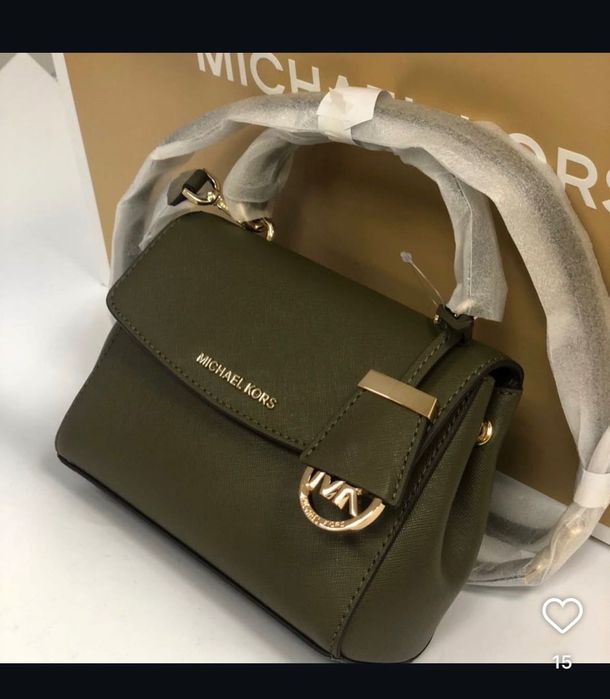Michel Kors Ava extra small оригинал сумка в цвете хаки. кожа