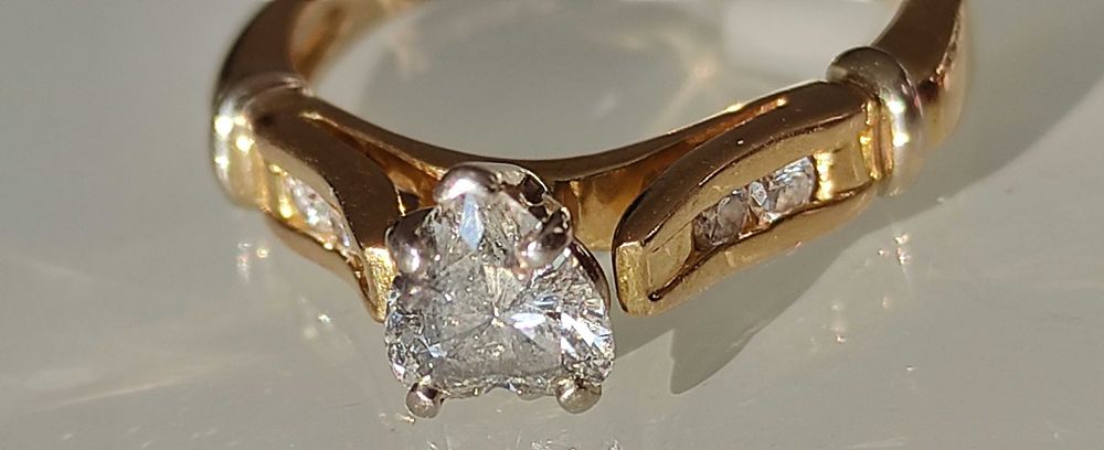 Inel 18k si platina logodna cu diamante 0.85ct