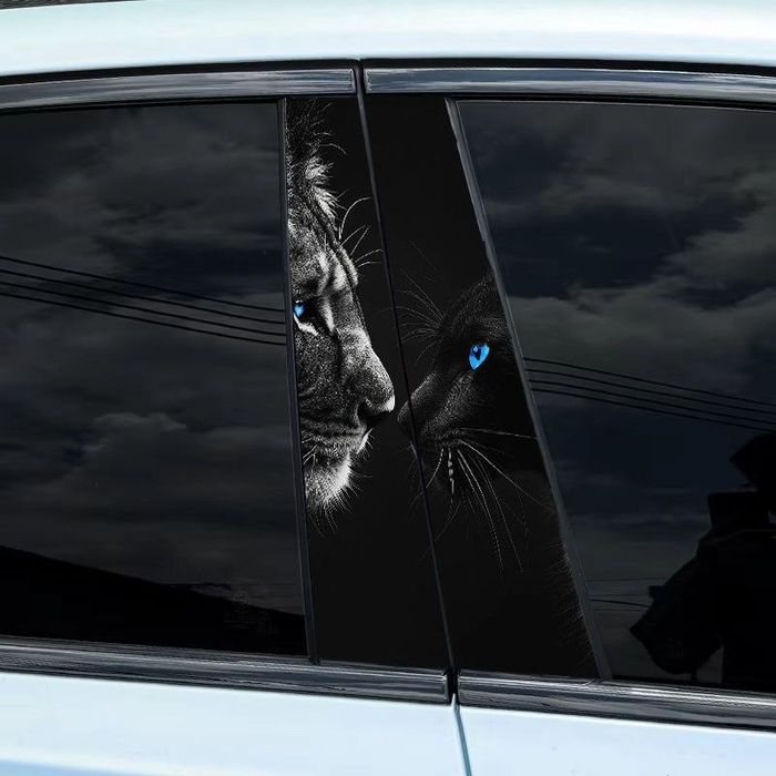 Наклейки на боковые стойки авто. Джентра, Cobalt, Byd. (Любое авто)