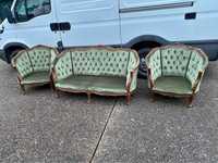 Старинен автентичен триместен диван от Англия