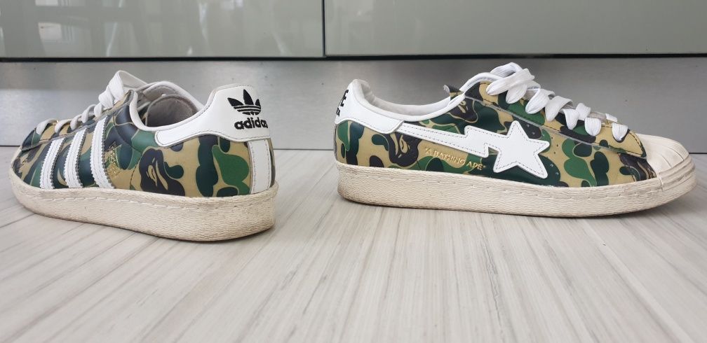 Adidas SuperStar x BAPE / 36/22см UK 3.5 US 4 ОРИГИНАЛ! Унисекс Кецове