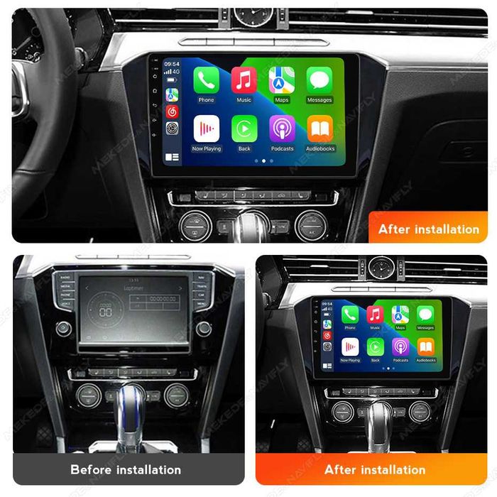 Navigatie Android 14 Vw Passat B8 2014+ Waze CarPlay YouTube + Camera