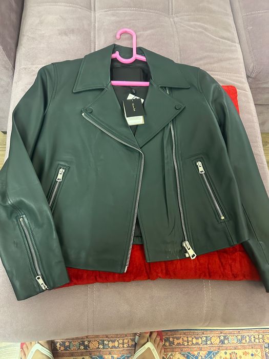 Кутка кожанная, Massimo Duti, байкерский стиль