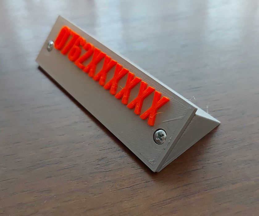 Suport Numar bord auto personalizat model 2