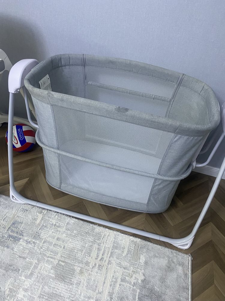 Детская люлька кроватка серого цвета
