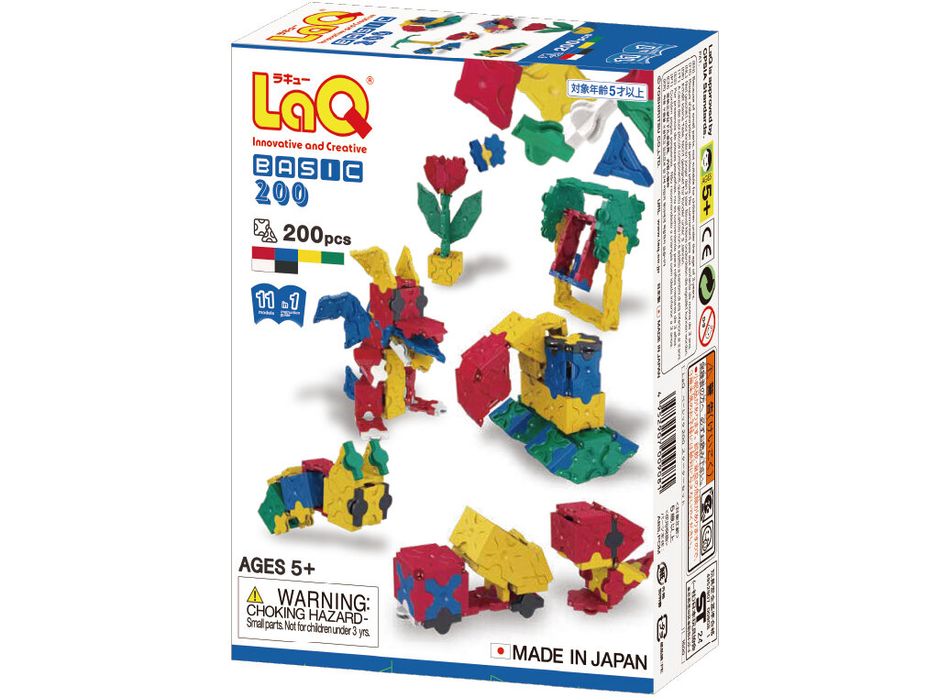 Японски Детски конструктор LaQ Basic 200 STARTER SET, 200 части