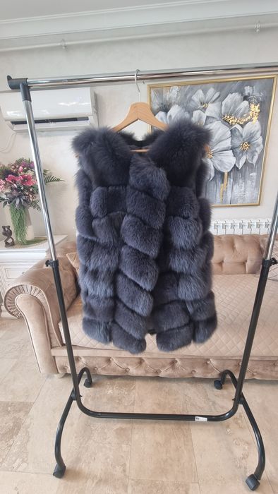 Vestă de blană din vulpe