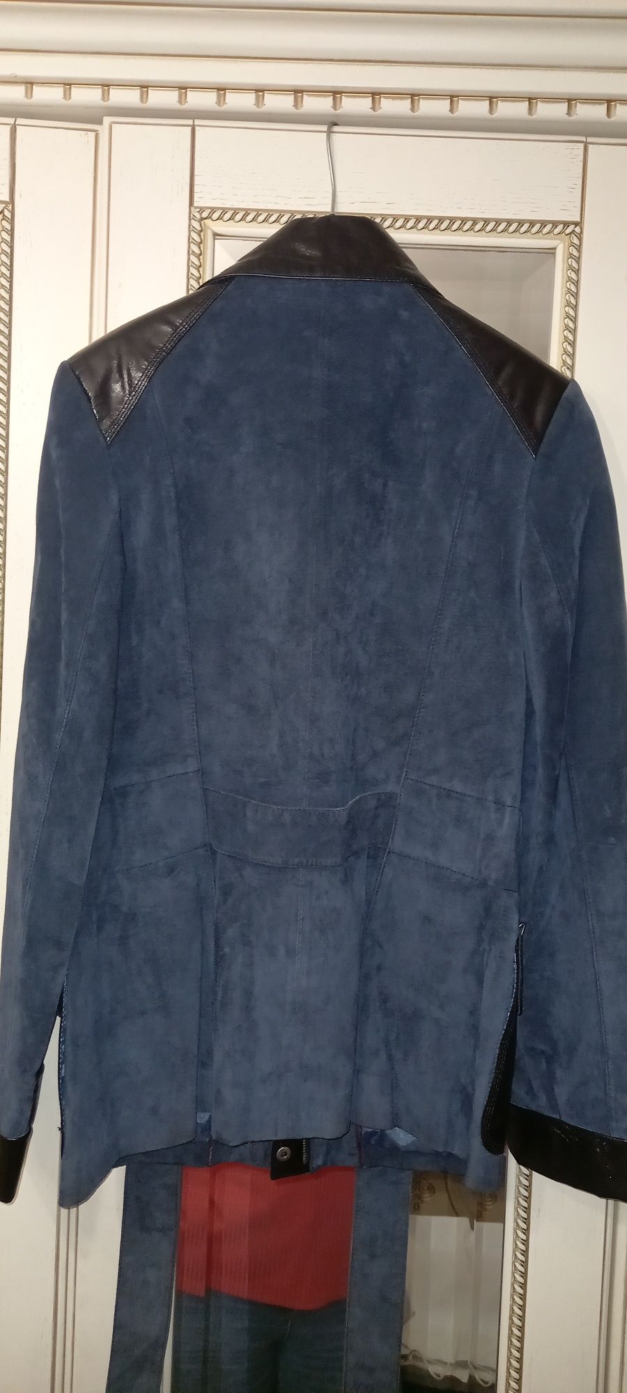 Женская куртка из натуральной замши,  пиджак кожанный