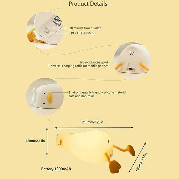 Силиконова акумулаторна LED лампа ПАТЕ