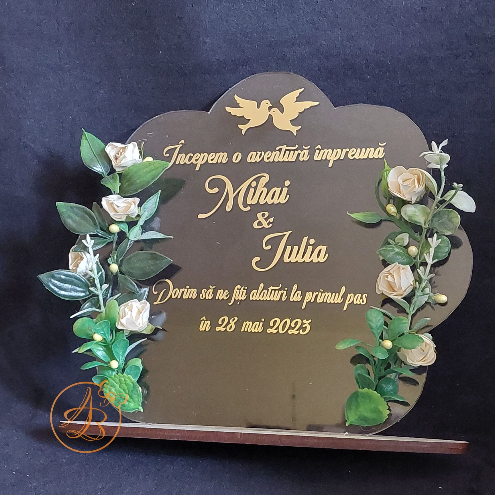 Invitatie eleganta plexiglass