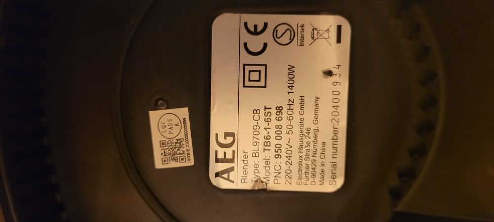 Vanzare Blender AEG TB6-1-6ST