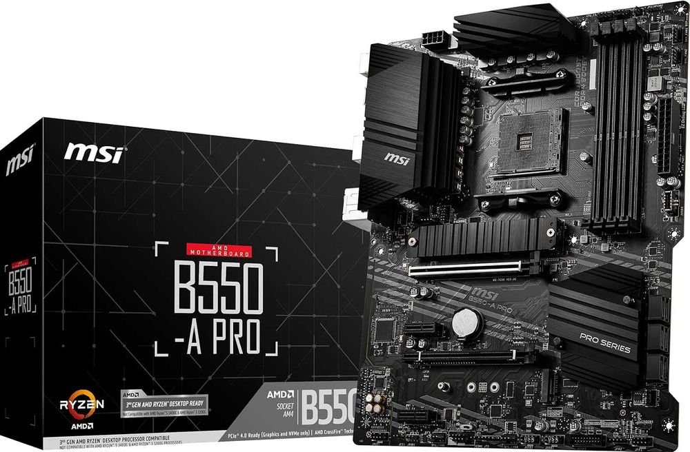 Процесор Ryzen 5 5600x + Дънна платка MSI b550 A-pro + 16gb Рам памет