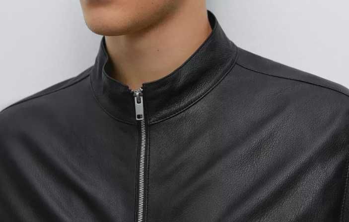 Geaca jacheta de piele 48 M Massimo Dutti NOUA piele moale de ovina