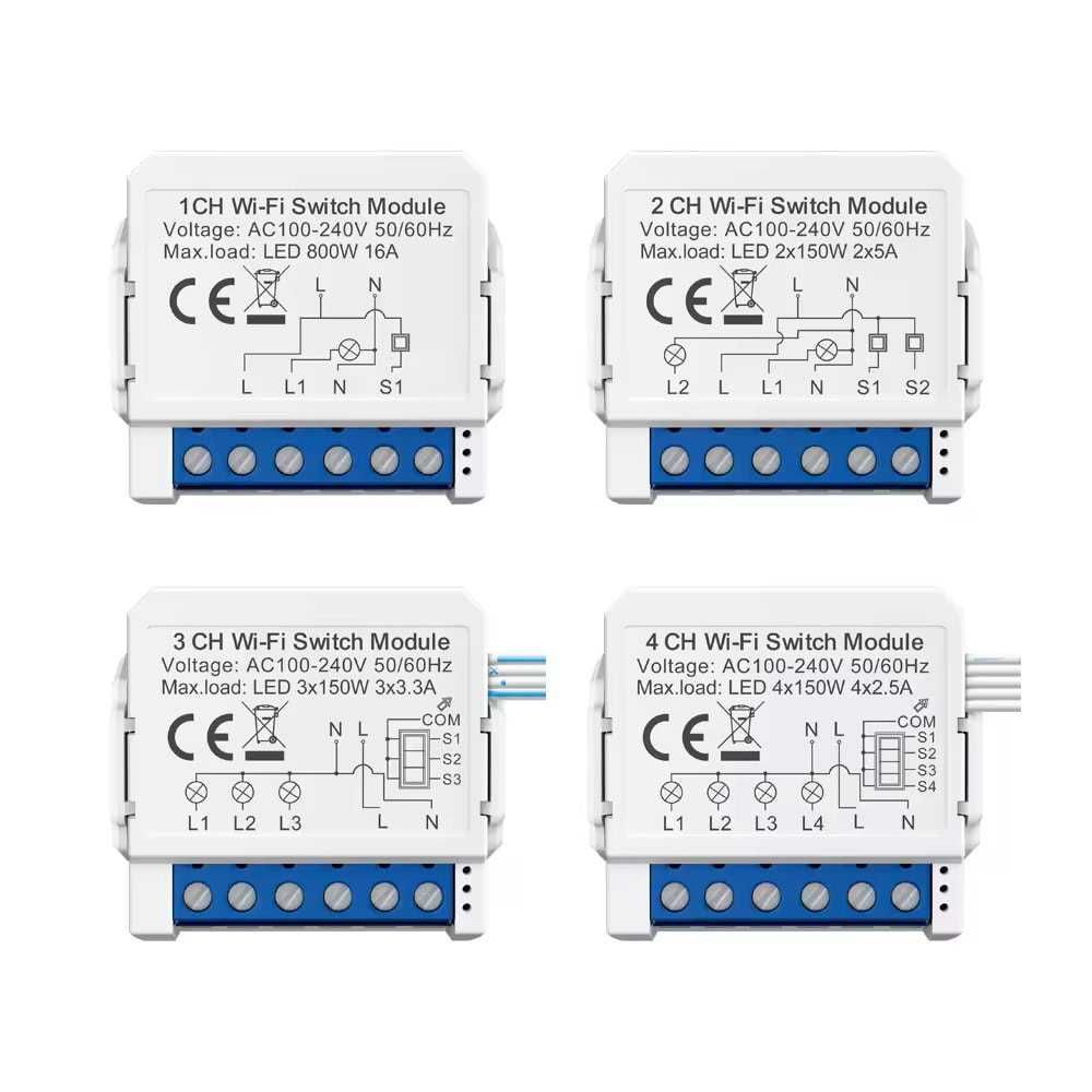 AVATTO WSM16 WI-FI модул за контрол на осветление | 1-2-3 канала TUYA