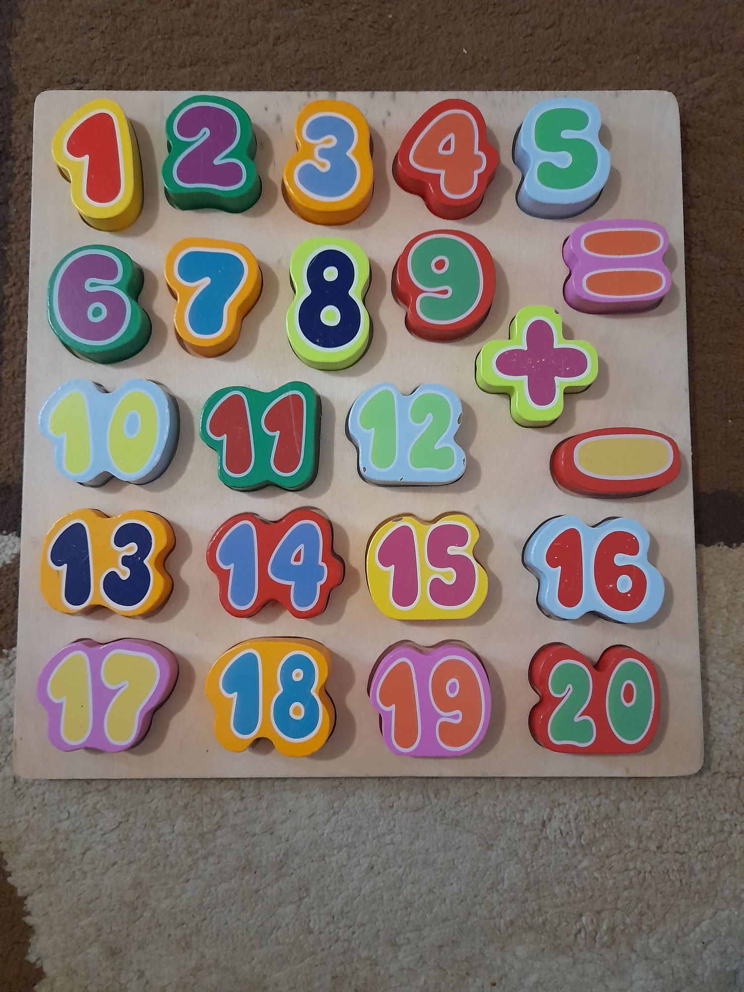 8 bucati puzzle lemn detasabile copii