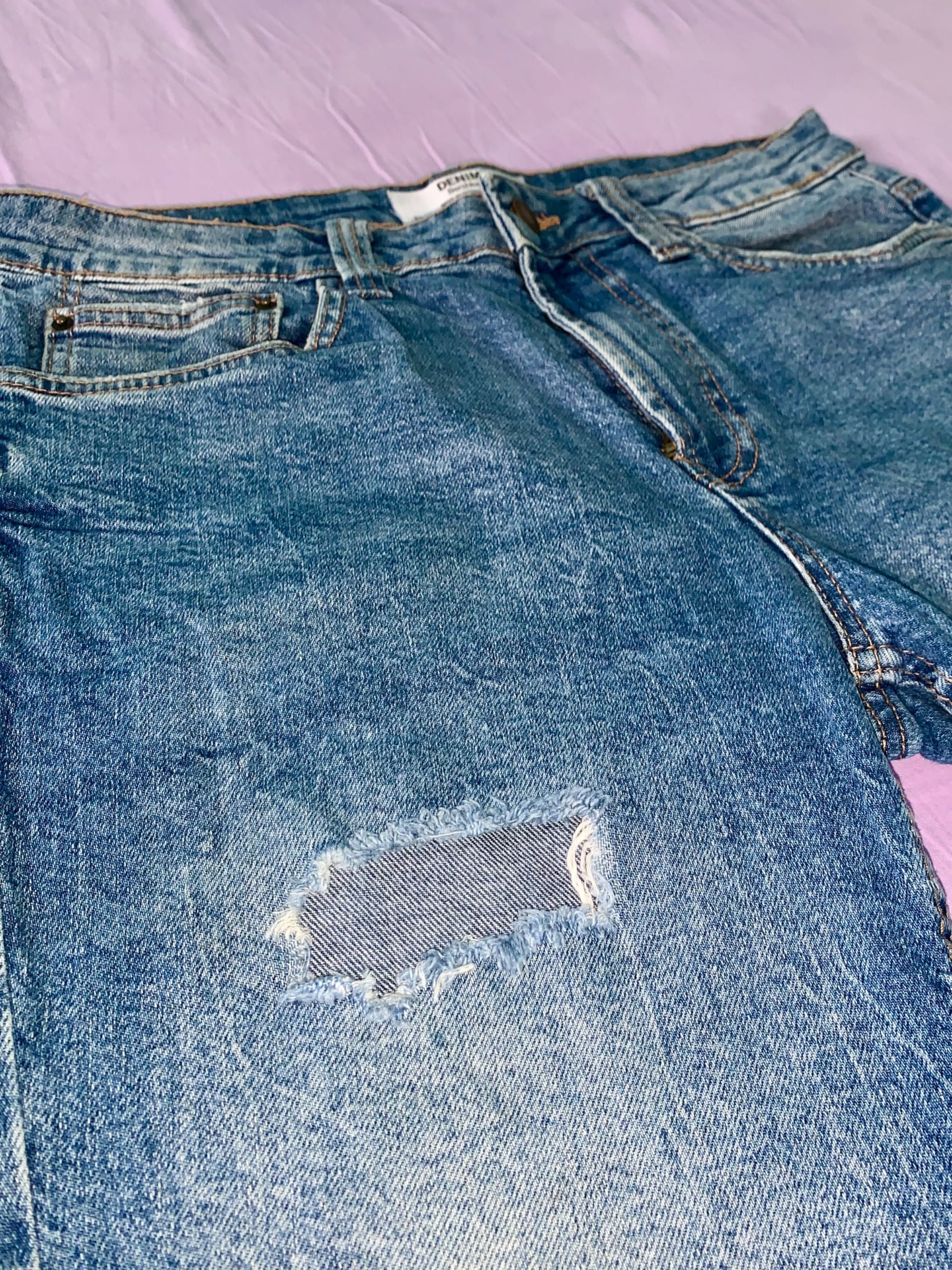 Мъжки дънкови къси панталони Bershka/Сини дънкови панталони