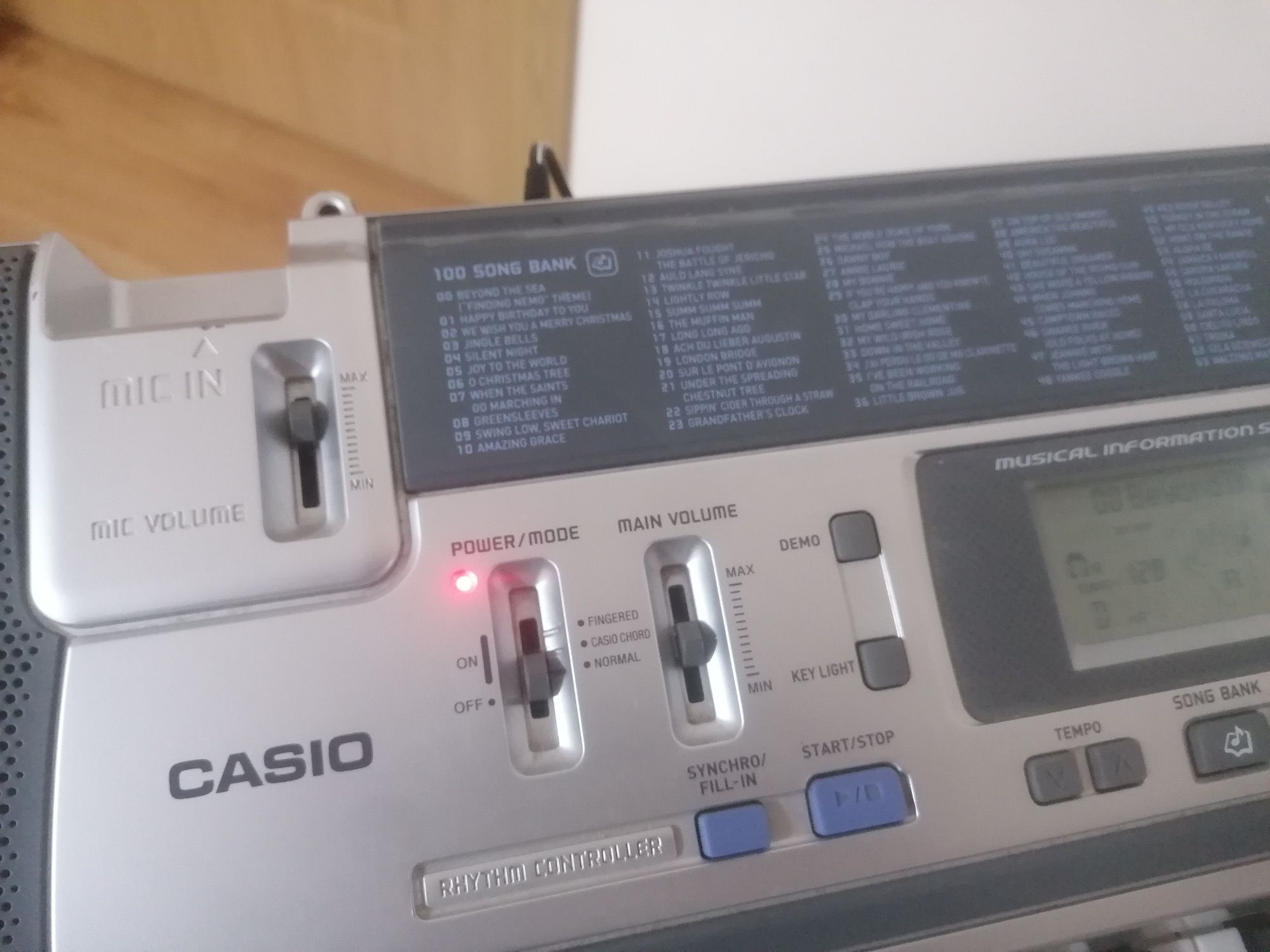 CASIO LK-100 iluminat microfon key Light midi controller