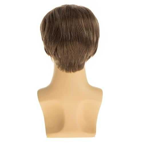 Нова Мъжка кафява синтетична перука cosplay костюм парти Хелоуин