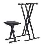 Set stativ orga dublu X/clape si scaun