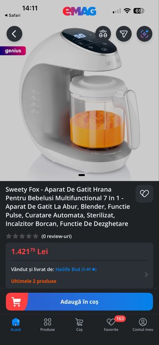 Sweety fox aparat gatit cu aburi 7 in 1