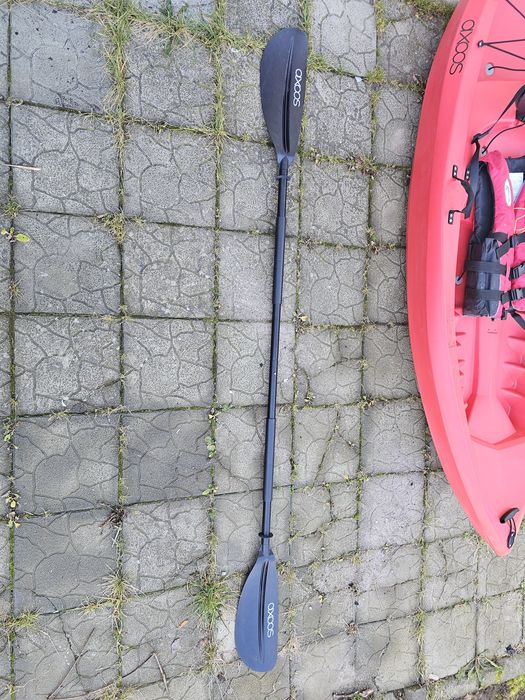 Caiac pentru pescuit Sit on Top, Axoos, 2,44 metri lungime, rosu