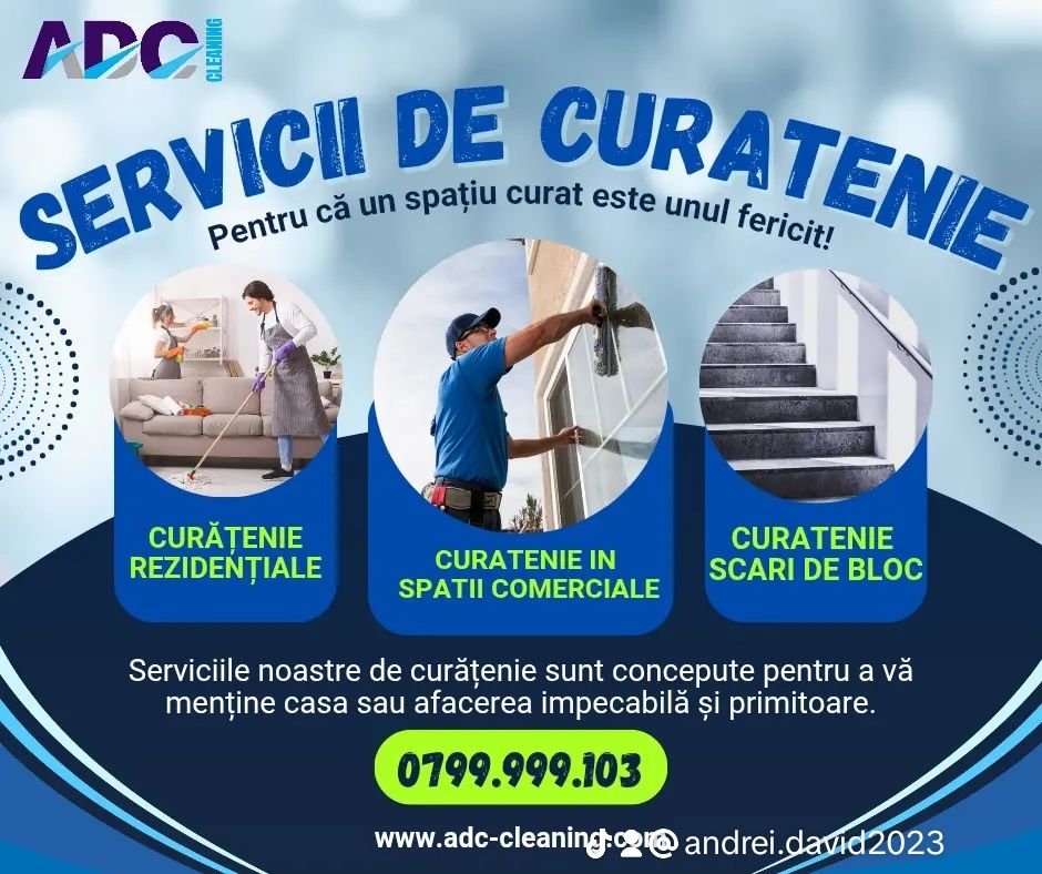 Prestam servicii profesionale de curățenie