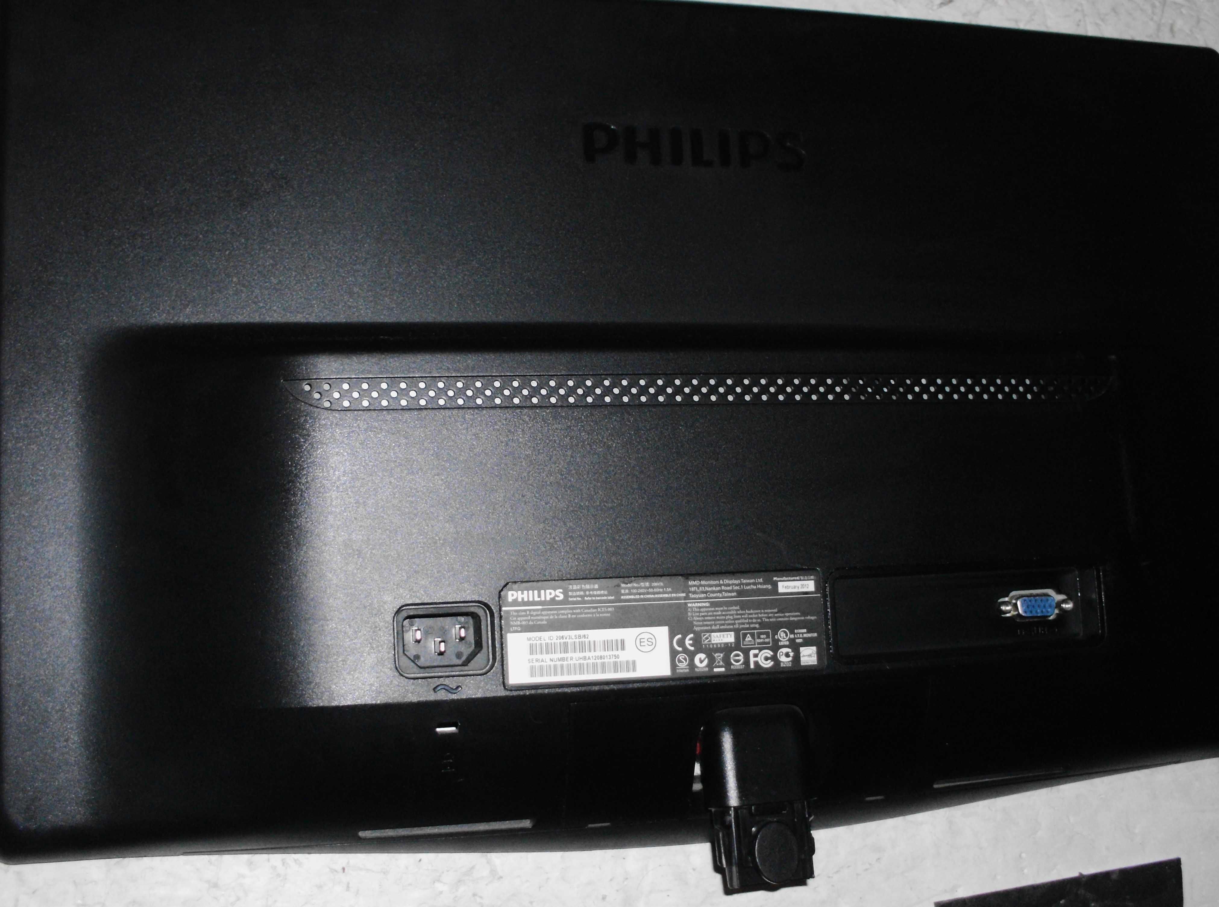 монитор Philips 206V3L работает нормально, нет подставки