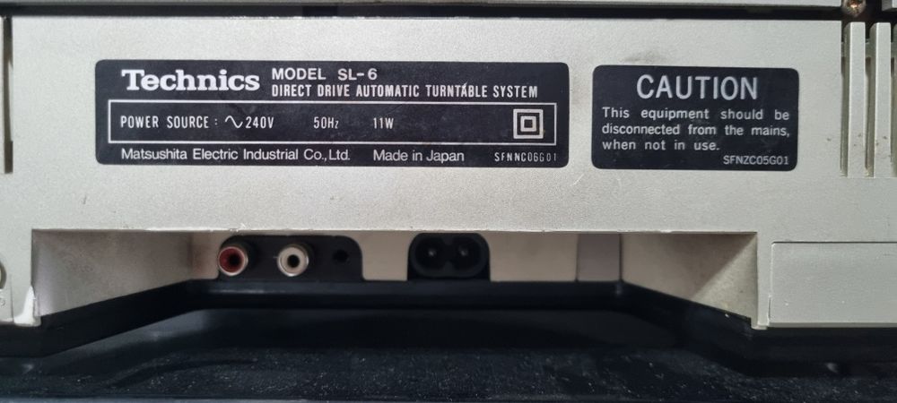 Pickup Technics SL BD 22D si SL 6, perfect functionale