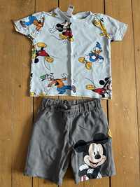 Set tricou si pantaloni scurti Mickey, marimea 86