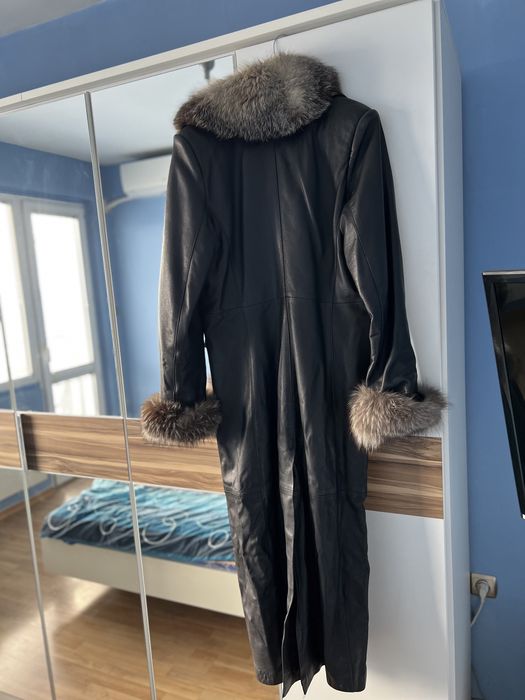 Палто/лисица/естествена кожа
