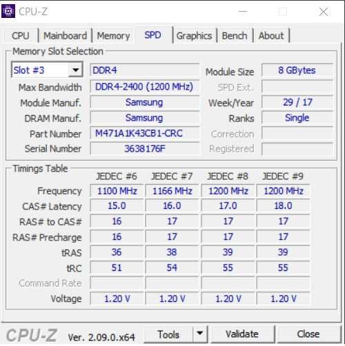 Memorie RAM Samsung DDR4 2400Mhz, 8GB, M471A1K43CB1-CRC