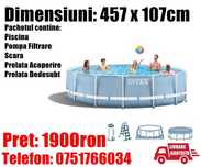 Piscina Copii Familie Rotunda Cadru 457x107cm SetComplet LivratGRATUIT