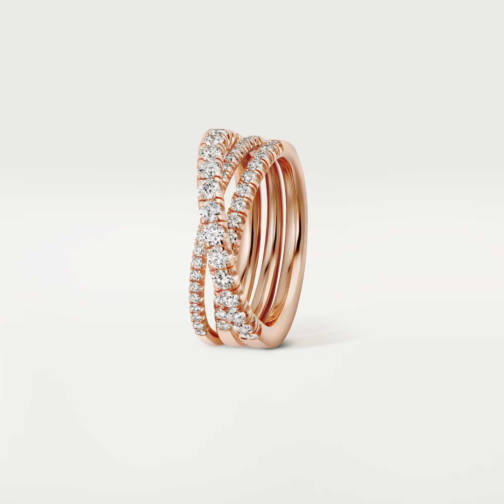 CARTIER Etincelle de Cartier Rose Gold Paved Diamonds Дамски Пръстен