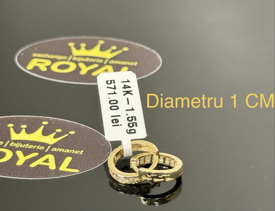 Bijuteria ROYAL : Cercei AUR 14K / 1.55 GR