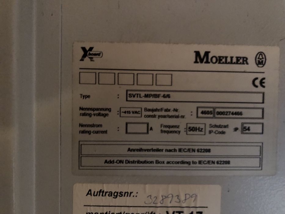 Tablou electric industrial Moeller SVTL MP/BF