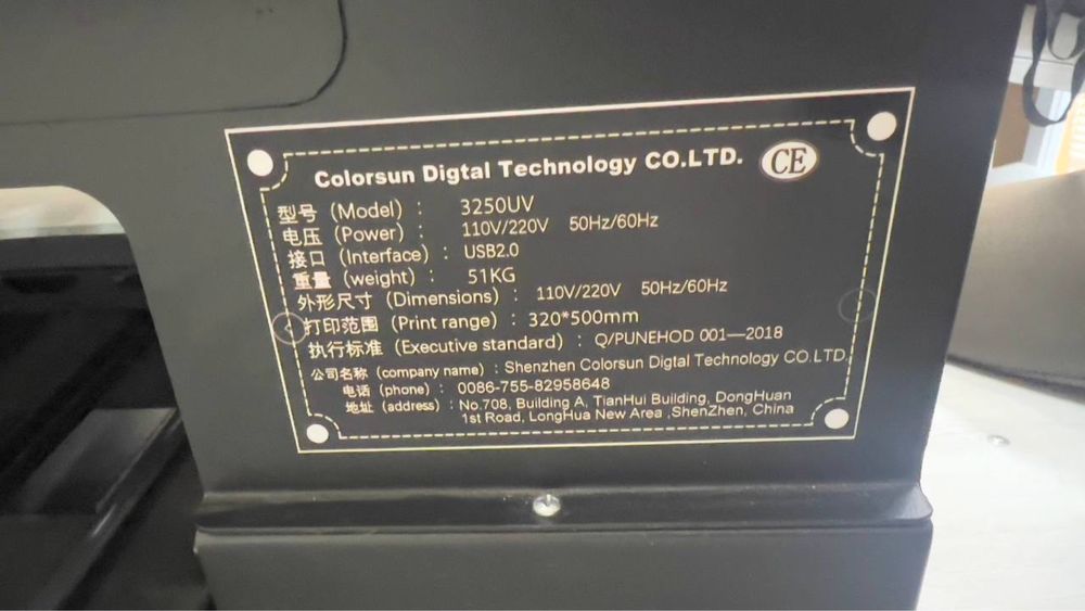 UV Printer A3 Colorsun3250