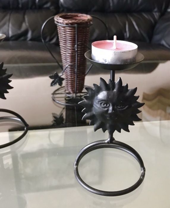 Керамика, табла с цветя и билки, свещници