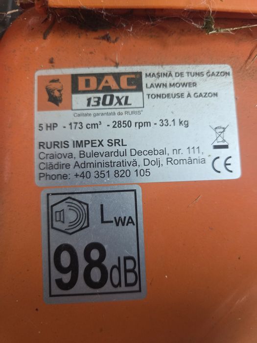 Masina de tuns iarba Ruris 130XL