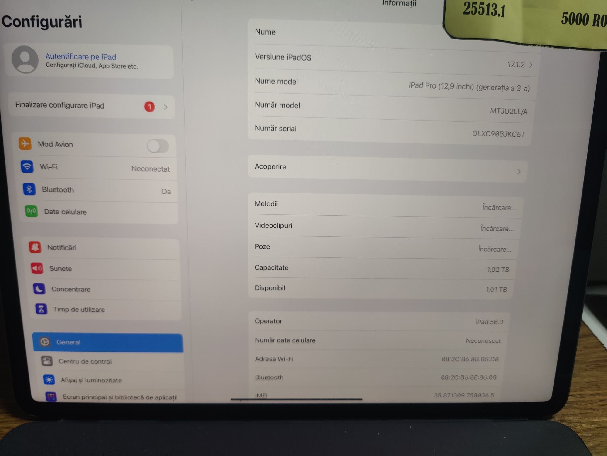 iPad pro 12.9 gen a3-a 1tb a2014 (m03)