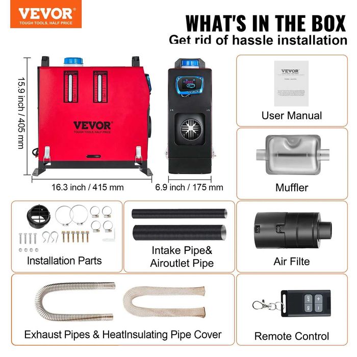 НЕМСКА Дизелова печка 8KW + Подарък ЛЕД ФЕНЕР