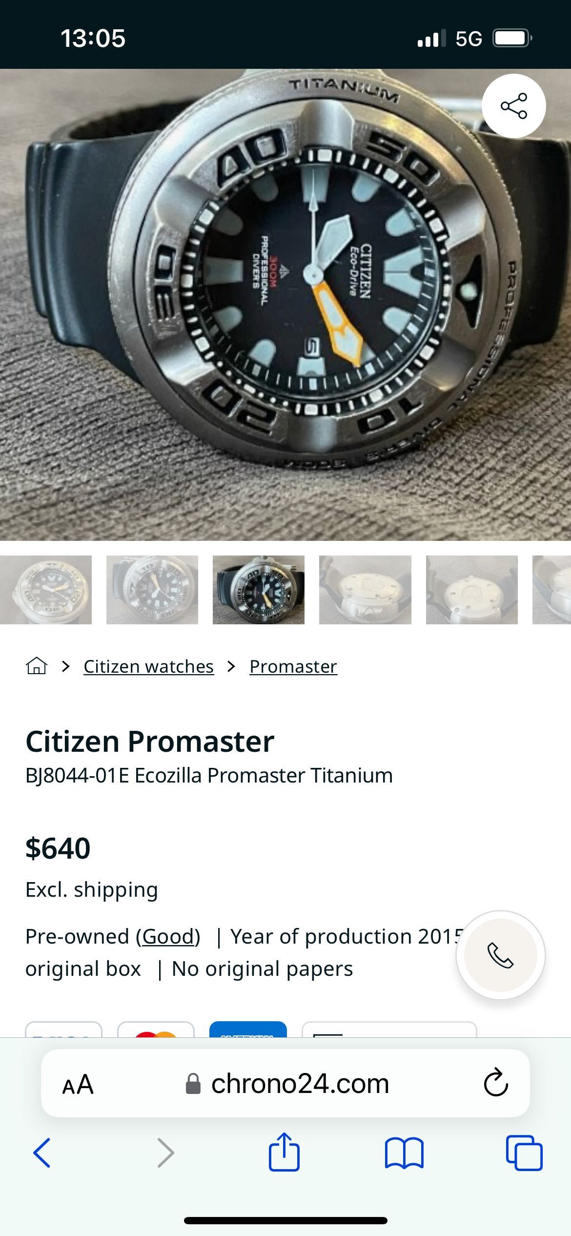 Citizen Promaster ecozilla Titanium